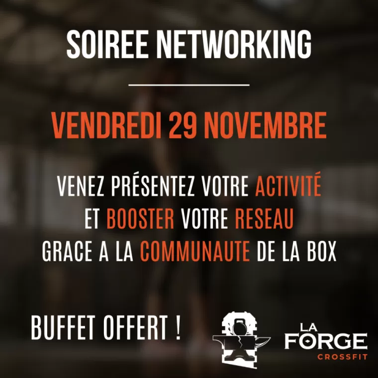 Soirée Networking – Vendredi 13 Novembre, Sorgues, Crossfit La Forge
